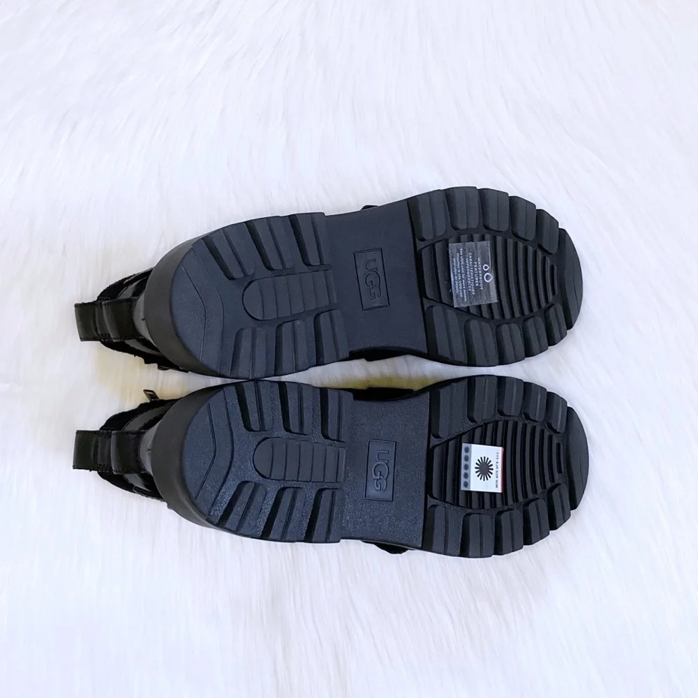 UGG Women’s Zorrah Black Combat Boots - Picture 7 of 7